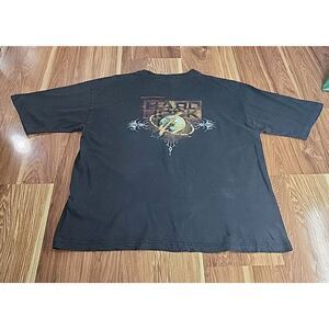 Y2K Hard Rock Cafe T Shirt Barcelona Size XXL Tribal 2000s Black‎ Vintage Tee